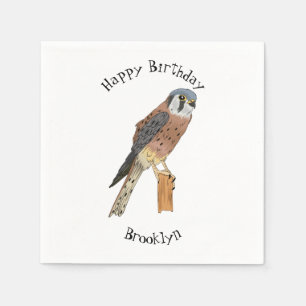 American Kestrel bird illustration  Napkin