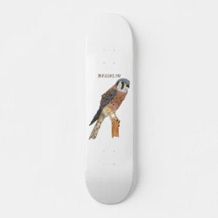 American Kestrel bird illustration Skateboard