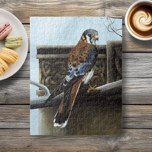 American Kestrel Falcon Celtic Knotwork Wildlife Jigsaw Puzzle