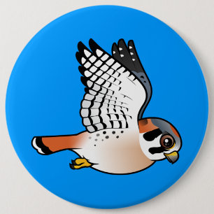 American Kestrel in flight 6 Cm Round Badge