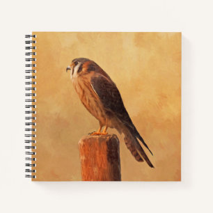 American Kestrel Painting - Original Bird Art Notebook