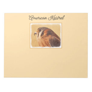 American Kestrel Painting - Original Bird Art Notepad