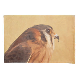 American Kestrel Painting - Original Bird Art Pillowcase