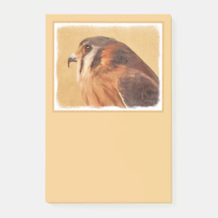 American Kestrel Painting - Original Bird Art Post-it Notes