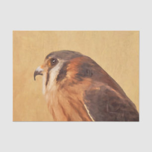 American Kestrel Painting - Original Bird Art Tissue Paper