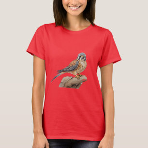 American kestrel perched on log T-Shirt