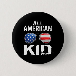 American Kid 4th Of July Boys Patriotic Teens Kids 6 Cm Round Badge