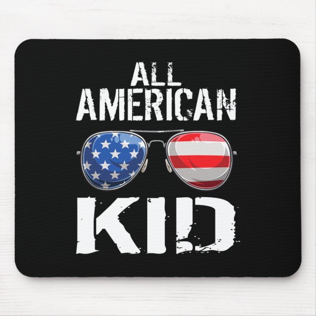 American Kid 4th Of July Boys Patriotic Teens Kids Mouse Pad (Front)