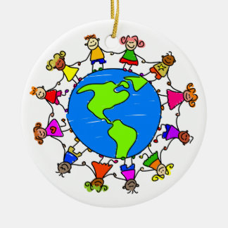 American Kids Ceramic Tree Decoration