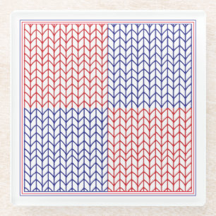 AMERICAN KNIT Glass Drink Coaster