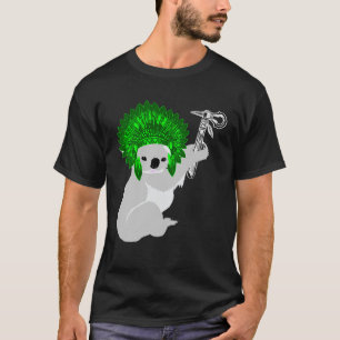 American Koala Eucalyptus Bear Indian Chief Headdr T-Shirt