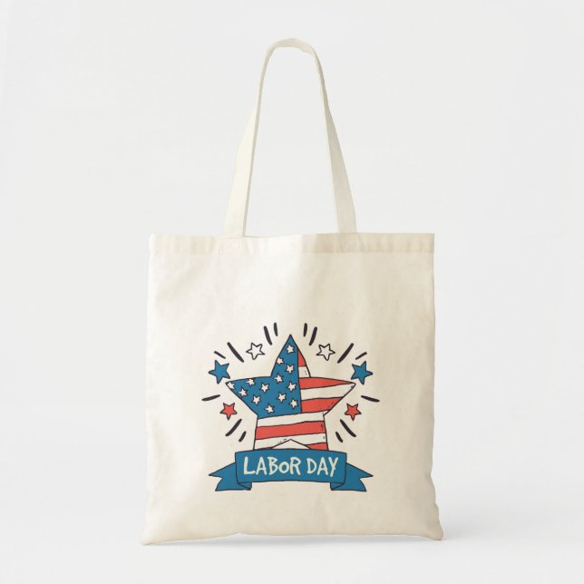 American Labour Day Creative Illustration Design Tote Bag (Front)