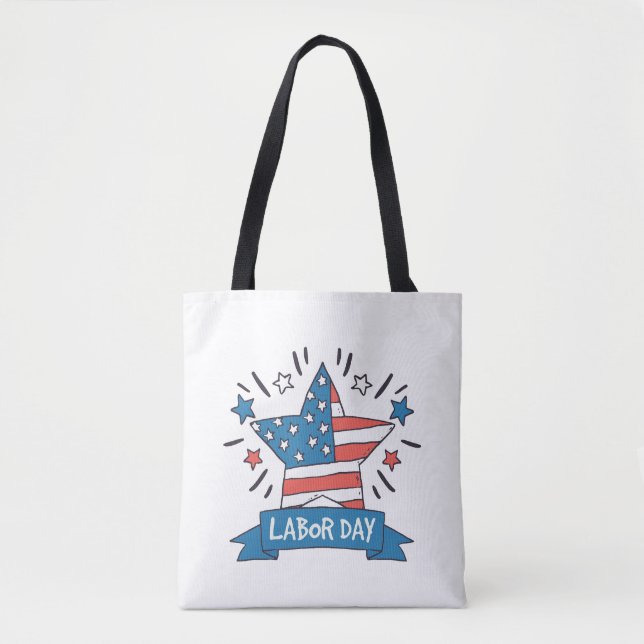 American Labour Day Creative Illustration Design Tote Bag (Front)