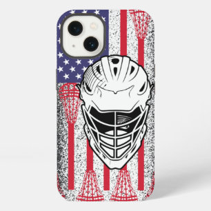 American lacrosse lax flag boys and girls player iPhone 13 case