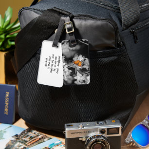 American Lady Butterfly On Blossom Luggage Tag