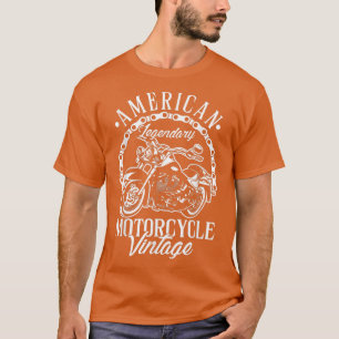 American Legendary Motorcycle Vintage  Biker Men  T-Shirt