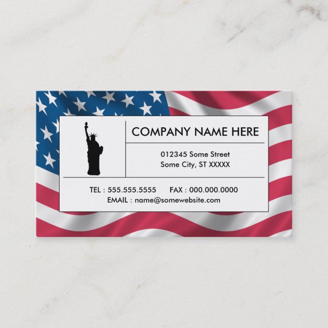 american liberty business card (Front)