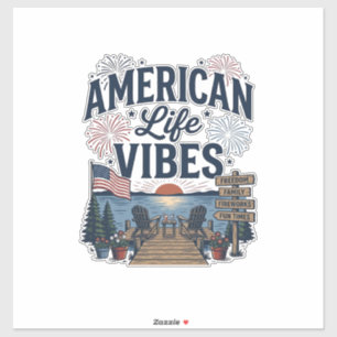 American Life Vibes Patriotic Lake Vector Shirt_1