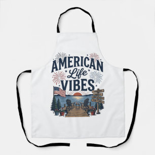 American Life Vibes Patriotic Lake Vector Shirt_1 Apron