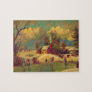 American Life Winter Vintage Jigsaw Puzzle