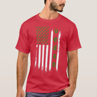 American Lifestyle Veganism Flag Vegan T-Shirt