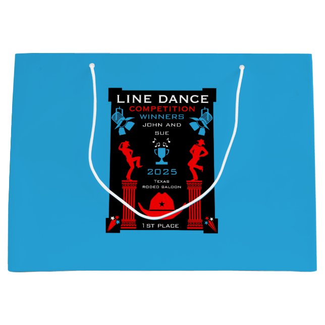 American Line Dancing Competition Large Gift Bag (Front)