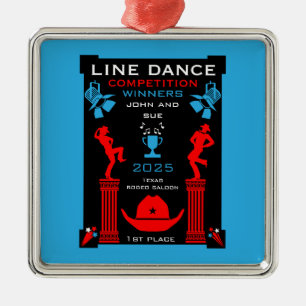 American Line Dancing Competition Metal Tree Decoration