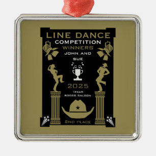 American Line Dancing Competition Metal Tree Decoration