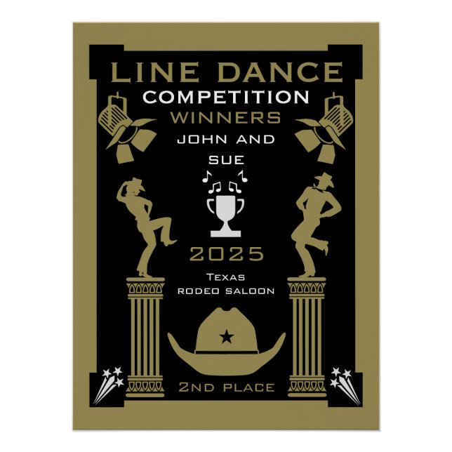 American Line Dancing Competition Poster (Front)