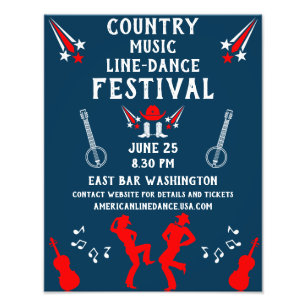 American Line Dancing Festival And Party Photo Print
