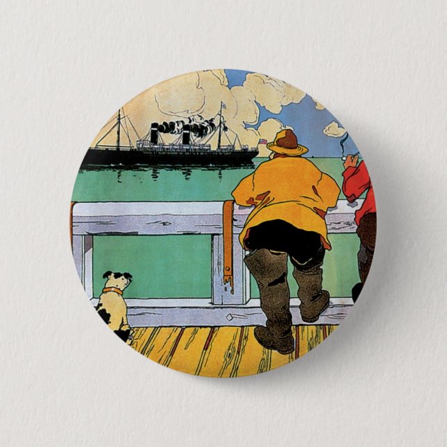 American Line Poster 6 Cm Round Badge (Front)