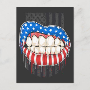 American Lips T-Shirt Postcard