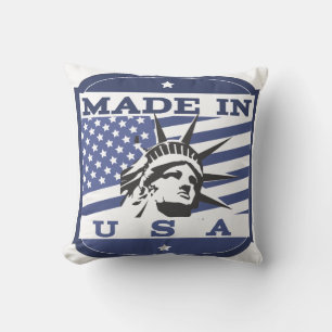 American logo travel poster cushion