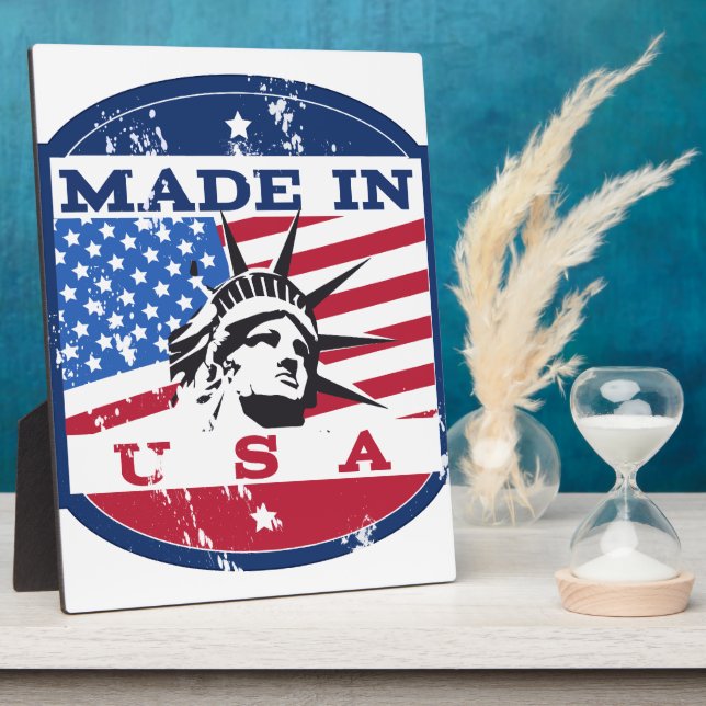American logo travel poster plaque (Side)