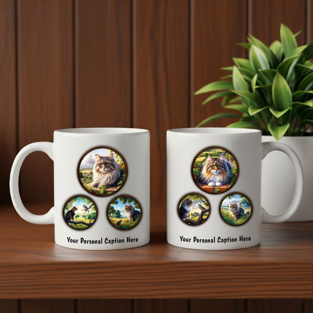 American Longhair Cat 6-Image Coffee Mug Design (Creator Uploaded)