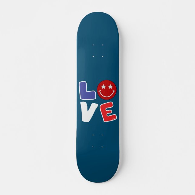 AMERICAN LOVE funny July 4th                       Skateboard (Front)
