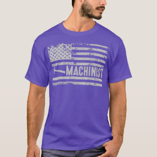 American Machinist United States US Flag Gift T-Shirt