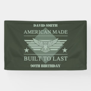 American Made 90th Birthday Banner