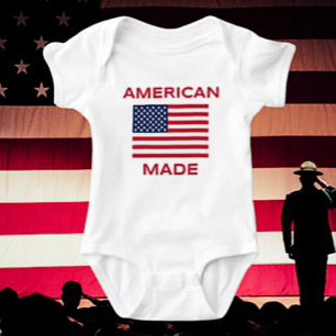 American Made Baby Bodysuit – Proudly Born in the