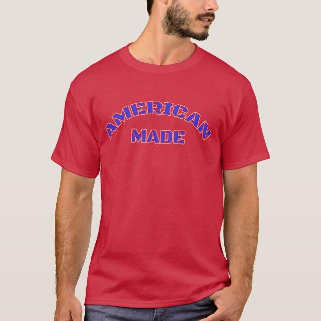 American Made Blue Design T-Shirt (Front)
