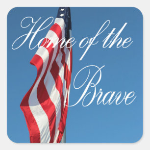 American Made Square Sticker