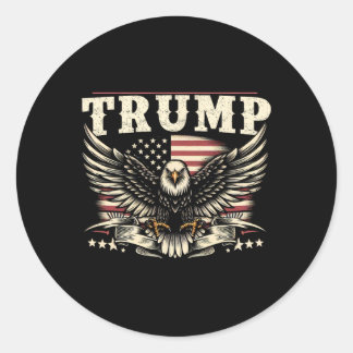 American Made Trump Merchandise  Classic Round Sticker