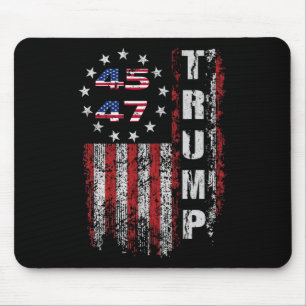 American Made Trump Merchandise Flag Trump 45 47 T Mouse Pad