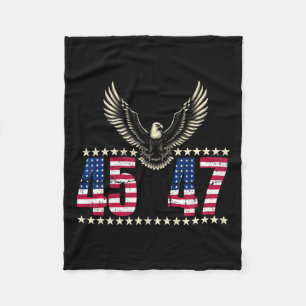 American Made Trump Merchandise Trump 45 47 Trump  Fleece Blanket