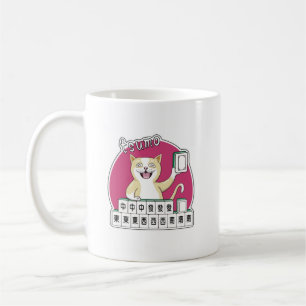 American Mahjong Smiling Cat Tsumo Win Coffee Mug