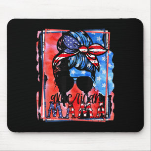 American Mama - Fourth Of July - Memorial Day - Wo Mouse Pad