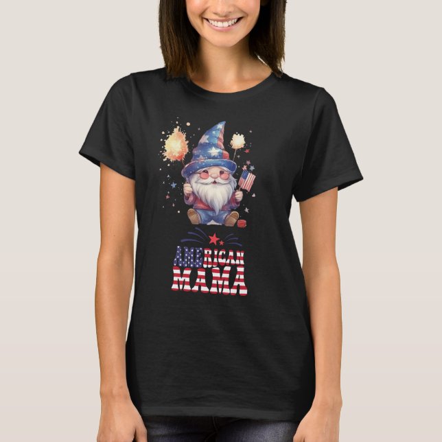 American Mama Gnome T-Shirt (Front)