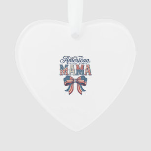 American Mama Patriotic Bow Vintage 4th of July Sh Ornament