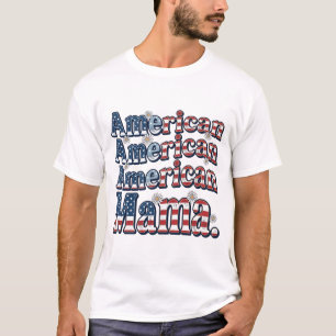 American Mama Patriotic Vintage Engraving Shirt De
