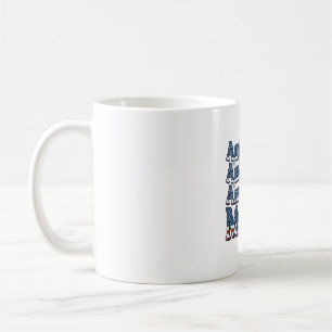 American Mama Patriotic Vintage Engraving Shirt De Coffee Mug
